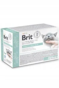 Brit Grain Free Veterinary Diets Cat Pouch Urinary & Stress Relief 12x85g