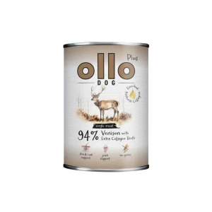 Ollo Plus Dog mokra karma dla psa z kolagenem z jeleniem 400g