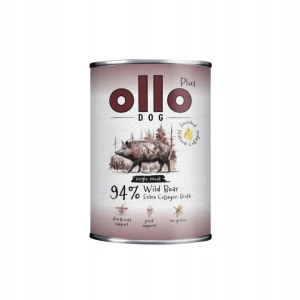 Ollo Plus Dog mokra karma dla psa z kolagenem dzik 400g