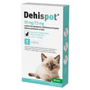 KRKA Dehispot Krople przeciw pasożytom dla małych kotów (0,5-2,5 kg)