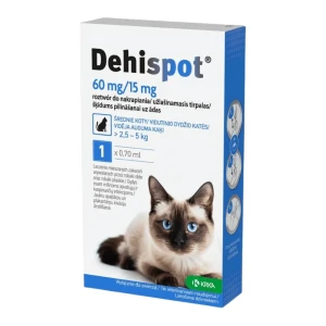 KRKA Dehispot Krople przeciw pasożytom dla dużych kotów (>2,5-5 kg) 0,7 ml