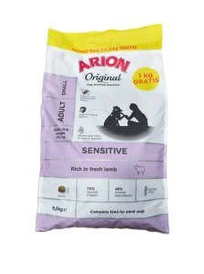 Arion Sensitive Adult Small Lamb karma dla psa z jagnięciną 7,5 kg + 1 kg